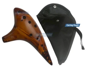 Premium Fine-Tuned Ceramic 12-Hole Alto C Ocarina Flute High-Grade Carftmanship - Picture 1 of 5