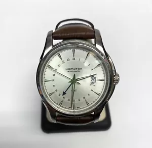 Hamilton Jazzmaster Traveler GMT Men's White Dial/Steel Case - Picture 1 of 10