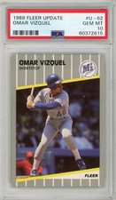 1989 Fleer Update #U-62 #62 Omar Vizquel  PSA 10 Rookie Card RC #2001