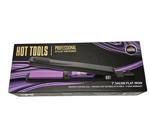New In Box Hot Tools 1" Ceramic Flat Iron - Picture 1 of 4