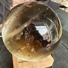 3.96LB TOP Natural Rainbow smoky quartz ball hand carved crystal sphere healing