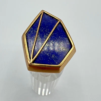 Estate STUDIO BARSE 青铜蓝色宝石金色戒指 - 7 码 — 第 1/4 张图片