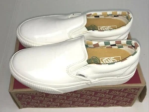 Vans Mens Slip On Platform Karina Rozunko Patent Marshmallow Shoes Size Mens 7.5 - Picture 1 of 5