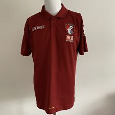 AFC Bournemouth Football Carbrini Red Claret Polo Shirt Top Size Large L X-Tech