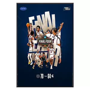 Auburn Tigers March Madness Final 4 FRAMED Poster 2025 11 x 17" - Picture 1 of 2