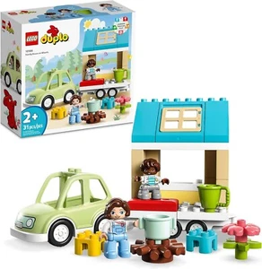 LEGO DUPLO Town Family House on Wheels Toy with Car 10986 Preschool Learning Toy - Picture 1 of 11