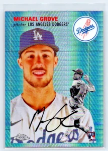 2023 Topps Chrome Platinum Michael Grove RC Prism Refractor Dodgers - Picture 1 of 2