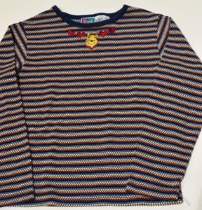 Disney Winnie the Pooh Striped Long Sleeve Girls Size Medium 5/6 Shirt - Picture 1 of 6