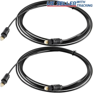 2x 6F Optic Toslink Fiber Gold Plated M/M Audio Cable - Picture 1 of 3
