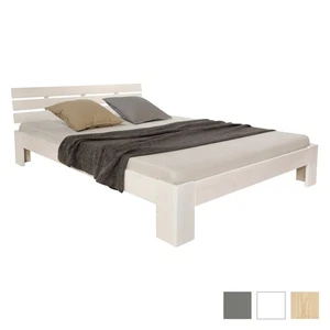 Massivholzbett aus Kiefer mit Lattenrost – modernes stabiles Bett – Homestyle4u - Bild 1 von 39