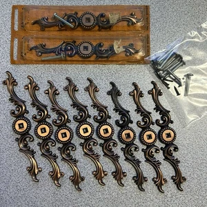 Lote de 10 placas traseras de metal Amerock Provincial 1967 vintage de 6" Canadá T-702 nos - Imagen 1 de 13