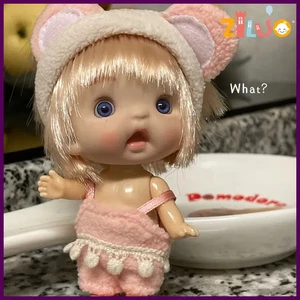 Mini Bambole Bjd 10 cm per Bambine OB11 Bambole Vestiti Carino Sorpresa Giocattoli Kawaii Face - Foto 1 di 31