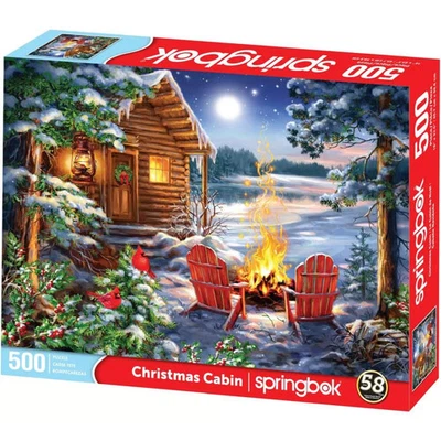 Allied Products,  Christmas Cabin 500 Piece Puzzle - Image 1 of 4