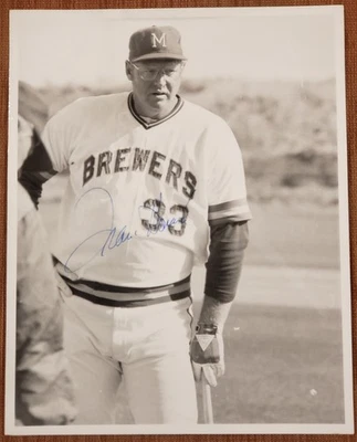 Frank Howard Auto Milwaukee Brewers Vintage Original Baseball 8x10 Photo JSA - Image 1 of 4