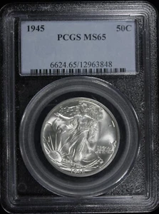 1945 WALKING LIBERTY HALF DOLLAR - PCGS -  MS-65 (2532084) - Picture 1 of 4