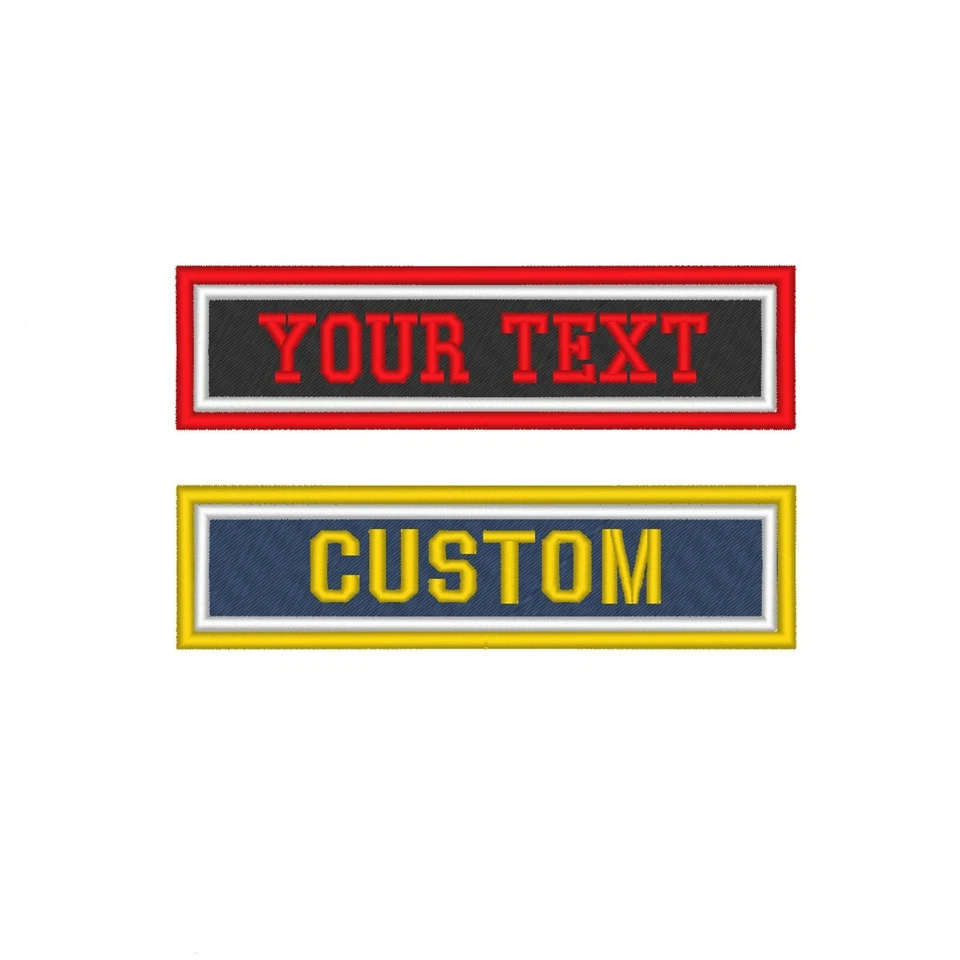 Custom Embroidered Rocker Name Patch Sew on Motorcycle Biker Back Tag 4*1 Badge