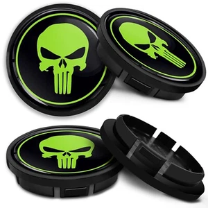 Kompatibel mit Nabendeckel 5G0601171 Nabenkappen Felgendeckel 66mm (fürVW) Skull - Bild 1 von 6