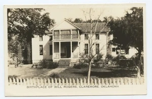 Postal de Oklahoma del lugar de nacimiento de Will Rogers - Imagen 1 de 1