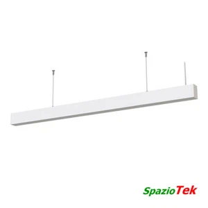 Plafoniera LED 48W 120x7x5cm Bianca da Sospensione cavo Switch 3000k-4200k-6400k - Foto 1 di 7