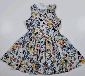 Vestido sin mangas colorido floral bosque animales 2T Dot Dot Smile para niñas nuevo con etiquetas    - Imagen 1 de 2