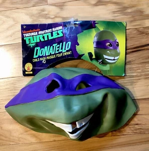 Teenage Mutant Ninja Turtles TMNT Donatello Child Latex Halloween Mask 6+ New - Picture 1 of 10