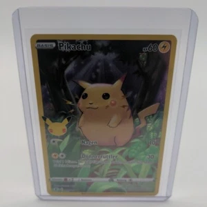 Pikachu 005/025 Celebrations Pokemon Karte Deutsch Full Art Stamp Holo 2021 - Bild 1 von 24