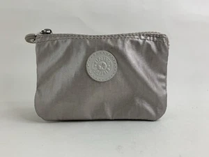 KIPLING Live Light Snall Dusky Grey Fabric Pouch Purse 5.5 x 3.5 x 1 Inches - Picture 1 of 17