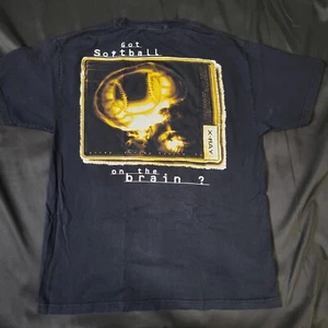 Vintage Large Y2K Xray T-Shirt Got Softball Brain Doctor Out Of Bounds Logo Tee - Picture 1 of 9