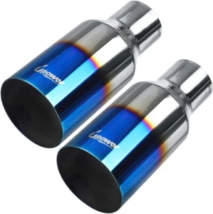 2 1/2 Inch Inlet 4 Inch Outlet Exhaust Tip Single Layer Straight 304 Stainless - Picture 1 of 7