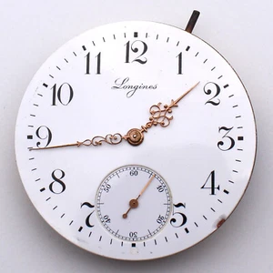 LonginesTaschenuhrwerk mit Zifferblatt & Zeigern 44,59 mm - Picture 1 of 2