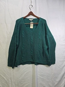 Canyon River Blues Womens Green Long Sleeve Knit Sweater Size L - Picture 1 of 9