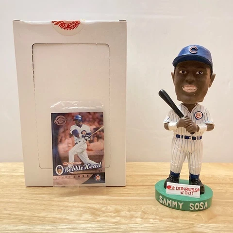 SAMMY SOSA Chicago Cubs 2001 Donruss Bobblehead + Card *LE /2000* [A] Cover