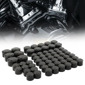 Motorcycle Motor Engine Bolt Cover Caps For Harley Touring Road Glide FL Softail - Picture 1 of 11