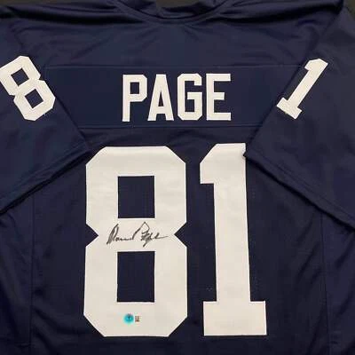 FANHQ Alan Page Autographed Navy College-Style Jersey Notre Dame Minnesota Vikings