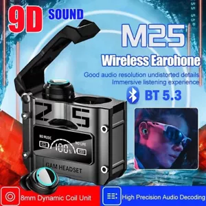 M25 Earbuds Wireless Earphones TWS Stereo Deep Bass in-Ear Headphones Waterproof - Picture 1 of 16