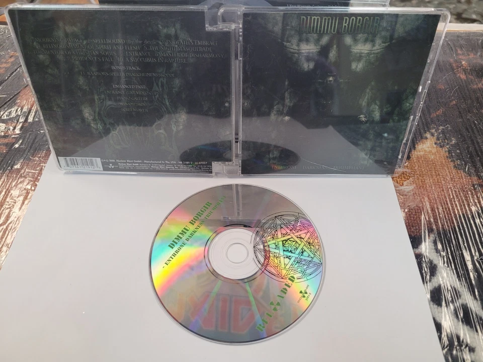CD Dimmu Borgir Enthrone Darkness Triumphant recargado usado envío gratuito en CAD Foto 1 de 4