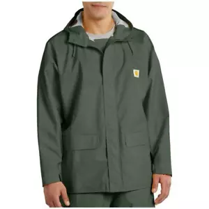 Carhartt 101076 Mayne PVC Lightweight Rain Coat Jacket Green Men's Size 3XLTall - Picture 1 of 5