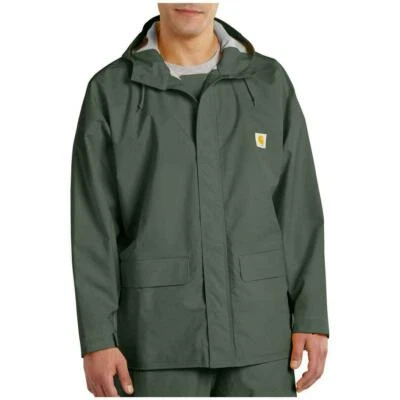 Carhartt 101076 Mayne PVC Lightweight Rain Coat Jacket Green Men's Size 3XLTall - Image 1 of 4