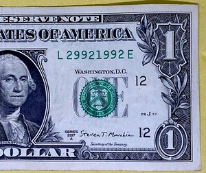 1992 Year Note Six Four Digit Radar 29921992 Fancy Serial Number One Dollar Bill - Picture 1 of 7