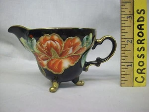 Handbemaltes vergoldetes TRIMONT Porzellan China Milchkännchen mit 3 Füßen besetzt Japan - Bild 1 von 5