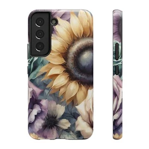 Funda de teléfono floral, funda de diseño girasol, cubierta de teléfono artística, resistente a impactos - Imagen 1 de 53