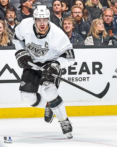 Anze Kopitar Los Angeles Kings Throwback Alternate Jersey Skating 16x20 Photo Cover