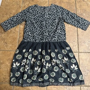 Gudren Sjoden Organic Cotton And Silk Floral Dress - Picture 1 of 11
