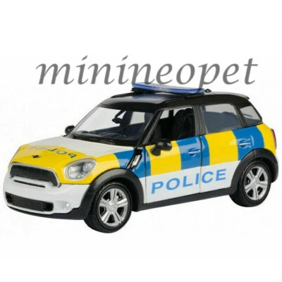 MOTORMAX 79751 MINI COOPER S COUNTRYMAN UK POLICE CAR 1/24 WHITE BLUE YELLOW - Image 1 of 2