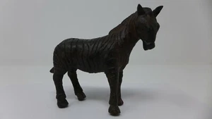 Statua Zebra Marrone Indonesiana/Balinese Artigianale Ferro Battuto Statuina - Foto 1 di 4