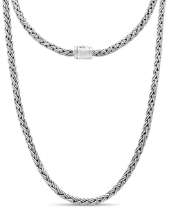 DEVATA Bali Sterling Silver Paddy 5mm Oval Chain Necklace WHT5235 Sz 22" - Picture 1 of 9
