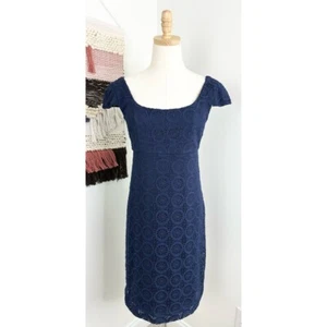 Lilly Pulitzer Laurent Cap Sleeve Zanzibar Lace Shift Dress True Navy Size 4 NWT - Picture 1 of 11