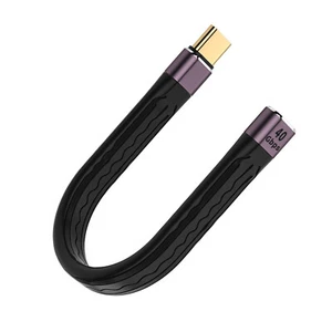 40Gbps 20V PD 100W Type C Data Cord Fast Charging Cable Short USB C Cable F - Picture 1 of 5