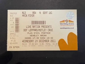 Def Leppard Motley Crue Ticket 2011 - Picture 1 of 1