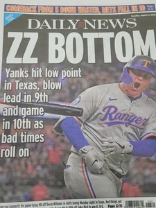 TEXAS RANGERS WIN JOC PEDERSON HR YANKEES HIT LOW POINT NY NOTIZIE QUOTIDIANE 8/5 2025 - Foto 1 di 1